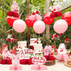 Cherry Party Decorations, Pink Bow and Cherry Honeycomb Centerpieces for Girls