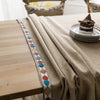 Embroidery Cotton Linen Fabric Table Cloth